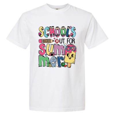 Schools Out For Summer Teacher Boy Girl Summer Vacation Garment-Dyed Heavyweight T-Shirt