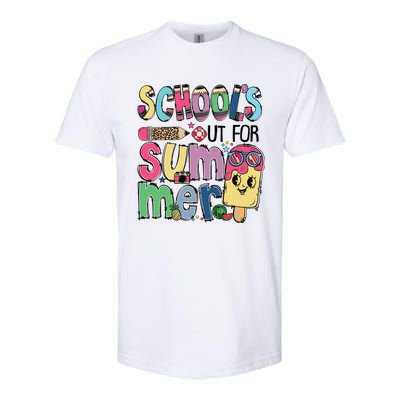 Schools Out For Summer Teacher Boy Girl Summer Vacation Softstyle CVC T-Shirt