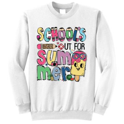 Schools Out For Summer Teacher Boy Girl Summer Vacation Sweatshirt