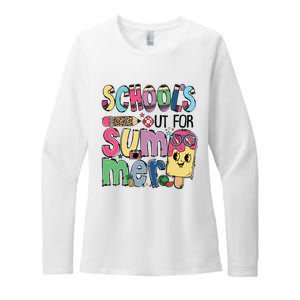 Schools Out For Summer Teacher Boy Girl Summer Vacation Womens CVC Long Sleeve Shirt