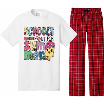 Schools Out For Summer Teacher Boy Girl Summer Vacation Pajama Set