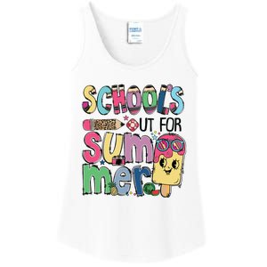 Schools Out For Summer Teacher Boy Girl Summer Vacation Ladies Essential Tank