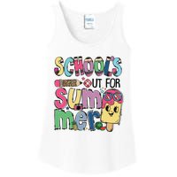 Schools Out For Summer Teacher Boy Girl Summer Vacation Ladies Essential Tank