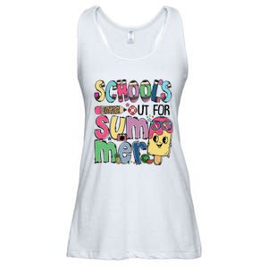 Schools Out For Summer Teacher Boy Girl Summer Vacation Ladies Essential Flowy Tank