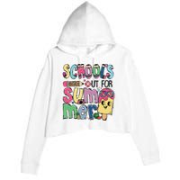 Schools Out For Summer Teacher Boy Girl Summer Vacation Crop Fleece Hoodie