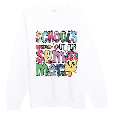 Schools Out For Summer Teacher Boy Girl Summer Vacation Premium Crewneck Sweatshirt