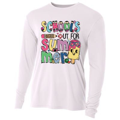 Schools Out For Summer Teacher Boy Girl Summer Vacation Cooling Performance Long Sleeve Crew