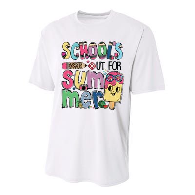 Schools Out For Summer Teacher Boy Girl Summer Vacation Performance Sprint T-Shirt