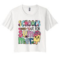 Schools Out For Summer Teacher Boy Girl Summer Vacation Women's Crop Top Tee