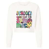 Schools Out For Summer Teacher Boy Girl Summer Vacation Cropped Pullover Crew