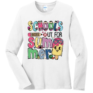 Schools Out For Summer Teacher Boy Girl Summer Vacation Ladies Long Sleeve Shirt