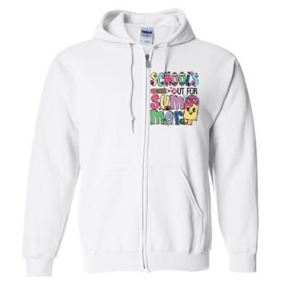 Schools Out For Summer Teacher Boy Girl Summer Vacation Full Zip Hoodie