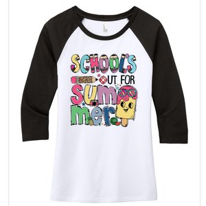 Schools Out For Summer Teacher Boy Girl Summer Vacation Women's Tri-Blend 3/4-Sleeve Raglan Shirt