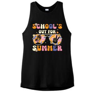 Schools Out For Summer Teacher Last Day Of School Ladies PosiCharge Tri-Blend Wicking Tank