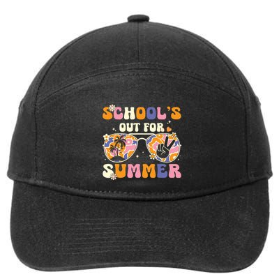 Schools Out For Summer Teacher Last Day Of School 7-Panel Snapback Hat