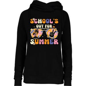 Schools Out For Summer Teacher Last Day Of School Womens Funnel Neck Pullover Hood