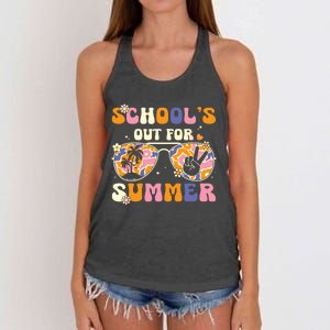 Schools Out For Summer Teacher Last Day Of School Women's Knotted Racerback Tank