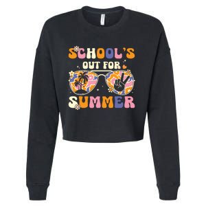 Schools Out For Summer Teacher Last Day Of School Cropped Pullover Crew