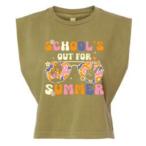 Schools Out For Summer Teacher Last Day Of School Garment-Dyed Women's Muscle Tee