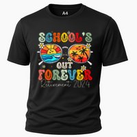 Schools Out Forever Retired Teacher Retirement 2024 Cooling Performance Crew T-Shirt