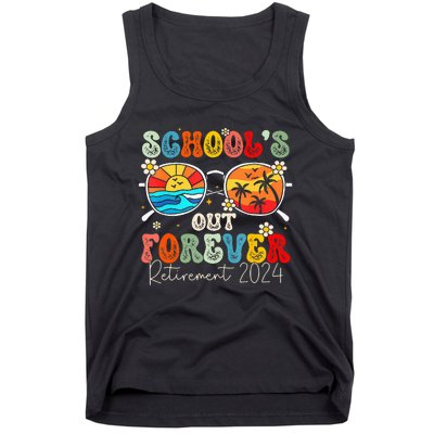 Schools Out Forever Retired Teacher Retirement 2024 Tank Top