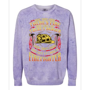 Support Our First Responders Hug A Firefighter Recognition Gift Colorblast Crewneck Sweatshirt