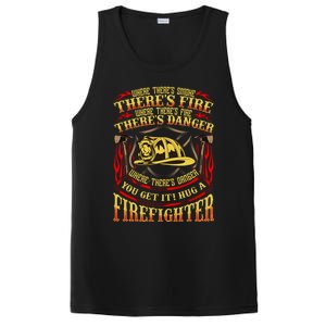 Support Our First Responders Hug A Firefighter Recognition Gift PosiCharge Competitor Tank