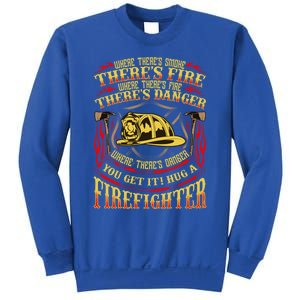 Support Our First Responders Hug A Firefighter Recognition Gift Sweatshirt