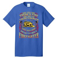 Support Our First Responders Hug A Firefighter Recognition Gift Tall T-Shirt