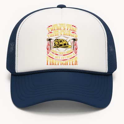 Support Our First Responders Hug A Firefighter Recognition Gift Trucker Hat