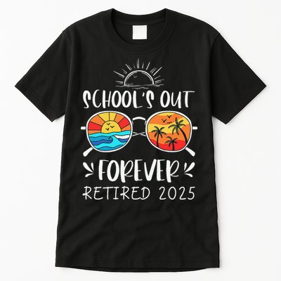 Schools Out Forever School Teacher Retired 2025 Retirement Tall T-Shirt