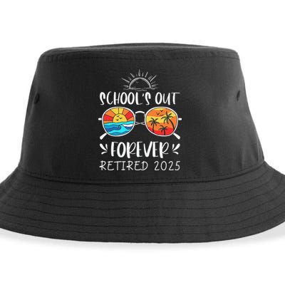 Schools Out Forever School Teacher Retired 2025 Retirement Sustainable Bucket Hat