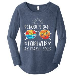 Schools Out Forever School Teacher Retired 2025 Retirement Women's Perfect Tri Tunic Long Sleeve Shirt