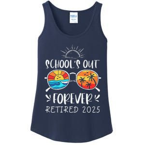 Schools Out Forever School Teacher Retired 2025 Retirement Ladies Essential Tank