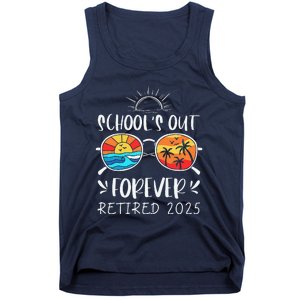 Schools Out Forever School Teacher Retired 2025 Retirement Tank Top