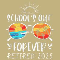 Schools Out Forever School Teacher Retired 2025 Retirement Cooling Performance Crew T-Shirt
