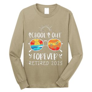 Schools Out Forever School Teacher Retired 2025 Retirement Long Sleeve Shirt