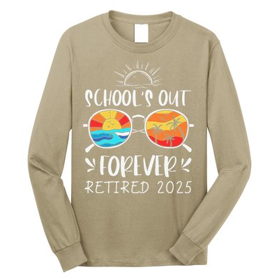 Schools Out Forever School Teacher Retired 2025 Retirement Long Sleeve Shirt