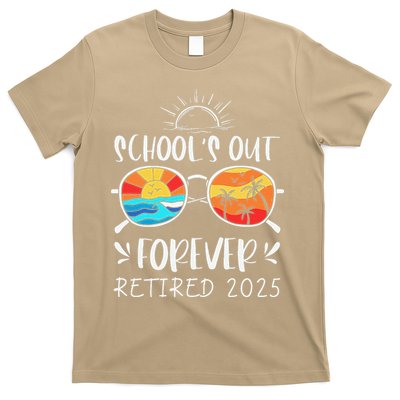 Schools Out Forever School Teacher Retired 2025 Retirement T-Shirt