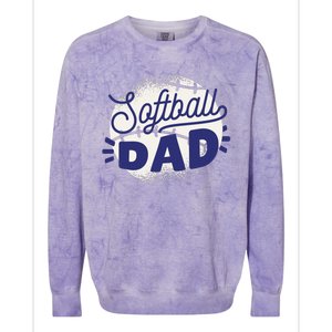 Softball Dad Colorblast Crewneck Sweatshirt