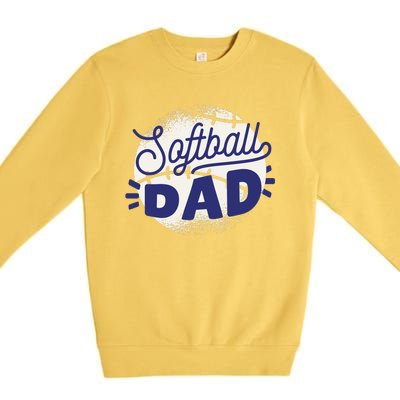 Softball Dad Premium Crewneck Sweatshirt