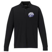 Softball Dad Performance Long Sleeve Polo