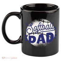 Softball Dad 11oz C Handle Ceramic Mug