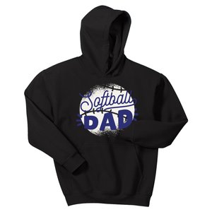 Softball Dad Kids Hoodie