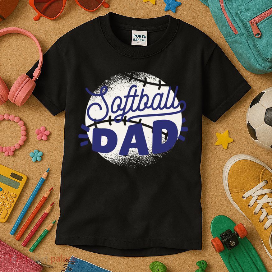Softball Dad Kids T-Shirt