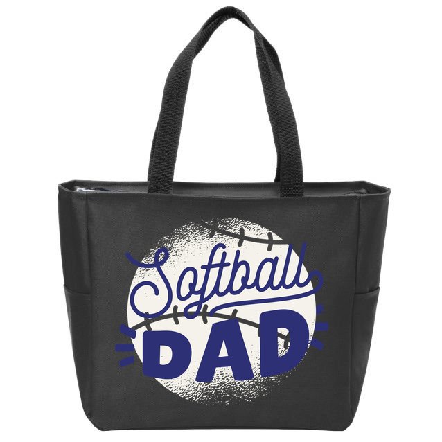 Softball Dad Zip Tote Bag
