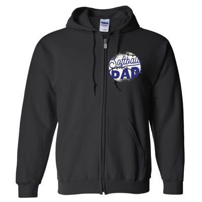 Softball Dad Full Zip Hoodie