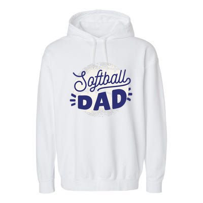 Softball Dad Garment-Dyed Fleece Hoodie