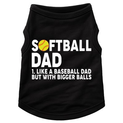 Softball Dad Like A Baseball Dad But With Bigger Balls Doggie Tank