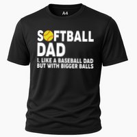 Softball Dad Like A Baseball Dad But With Bigger Balls Performance Shirt